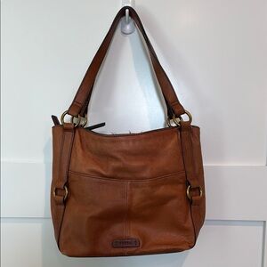 Fossil Brown Leather Shoulder Bag
